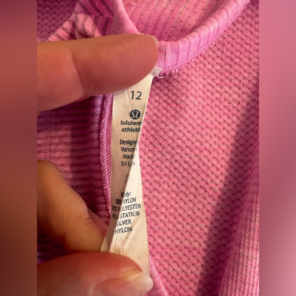 Lot 2 LULULEMON Swiftly Tech Racerback Tank Tops Pink Raspberry Glo Light White - Picture 9 of 16